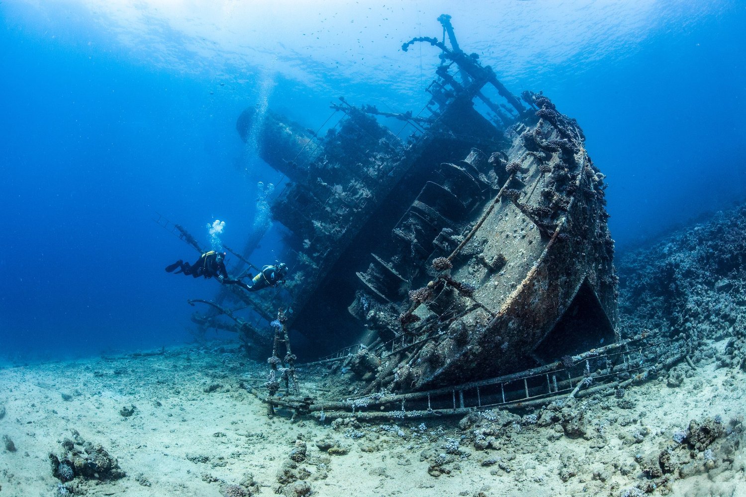 A wreck on the sea floor